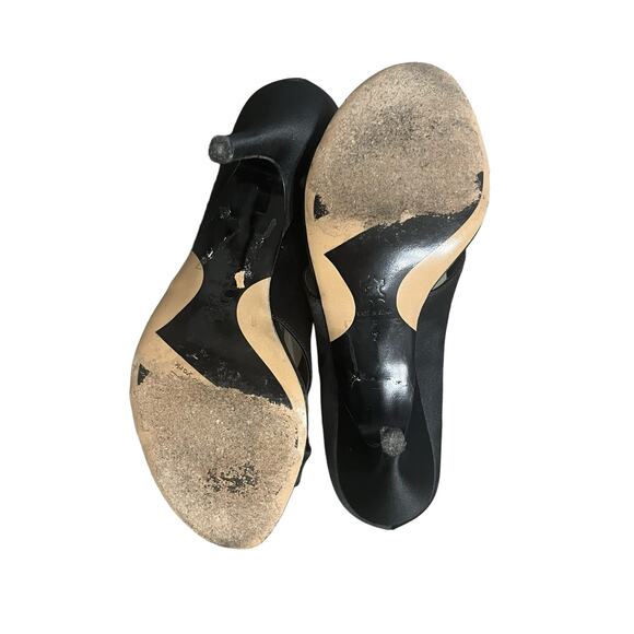 Kenneth Cole Women's Black Satin Open Toe Dressy Formal Pumps SIZE 7 - Picture 6 of 6